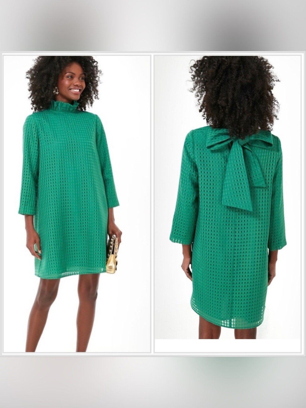 TUCKERNUCK Emerald Green Burnout Daphne Dress New Size M
